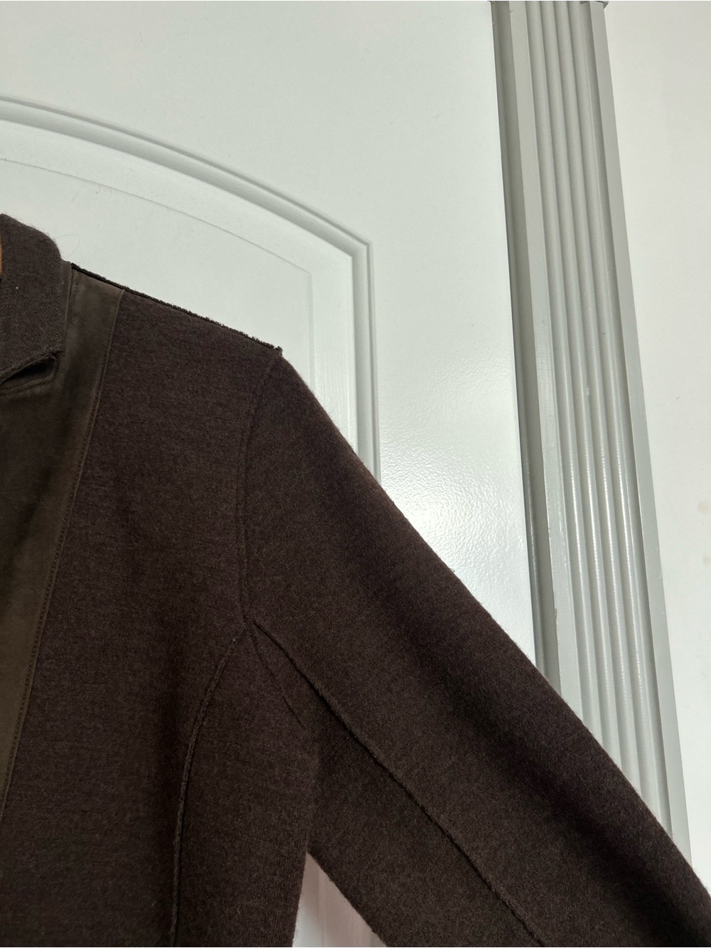 Eileen Fisher Wool Blend Jacket Lamb Trim Size S Chic Preppy Cottagecore Fall - Picture 4 of 12